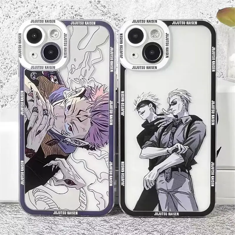 Anime Cartoon J-Jujutsu Kaisen Case For Motorola Moto G22 G30 G52 G32 G53 G73 G72 G71 G60S G9 Play Plus EDGE 40 PRO Clear Casing