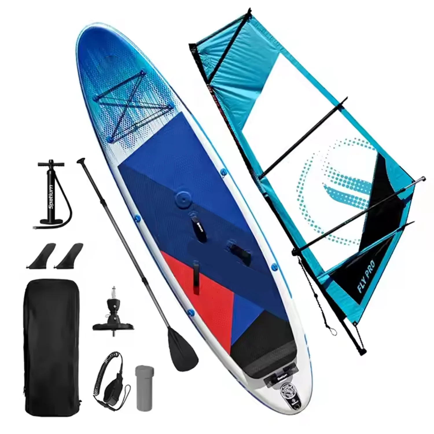 Favorite New Arrival Stand Up Paddle Board With Sail Portable Drop Stitch Windsurf Board For Ocean Lakes Rivers