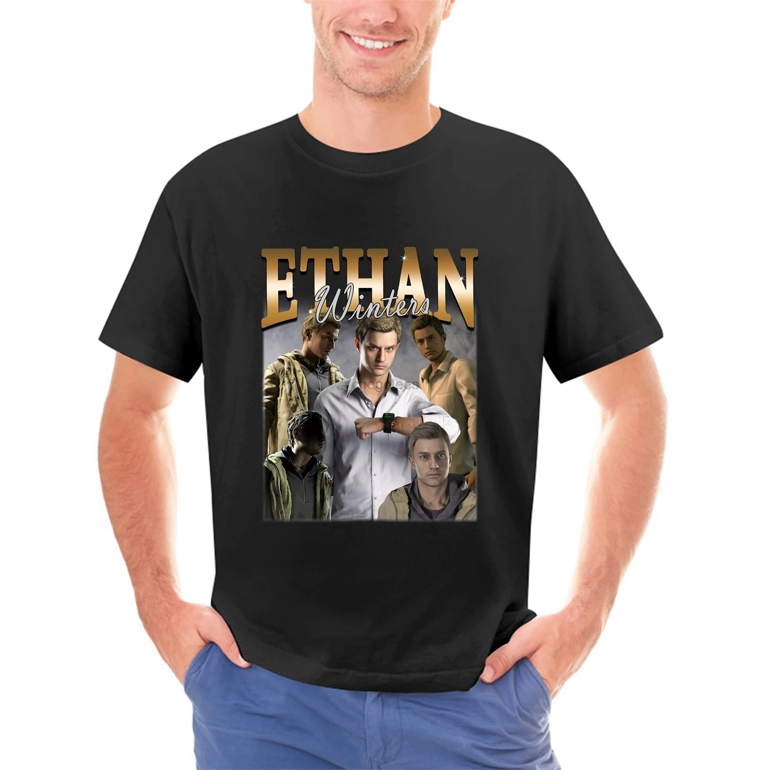 ETHAN WINTERS 90's T-shirt - Ethan Winters Bootleg Shirt Ethan Winters Fans Gift Ethan Winters Vintage Retro Ethan Winters Youth