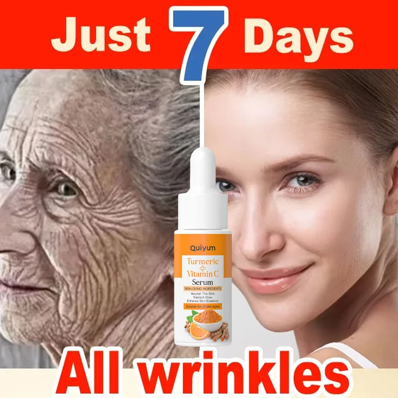 

Turmeric Wrinkle Remove Face Serum Instant Anti-Aging Products Firming Lifting Whitening Liquid Skin Care Korean Cosmetics