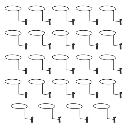 24-piece set, hat hook wire grid wall hat rack,multiple hooks for hat display, suitable for retail grid walls &amp; wardrobes, black