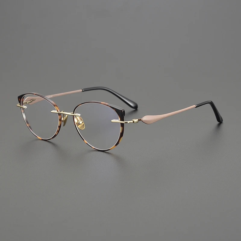 Japanese Designer Style Vintage Acetate Cat Eye Glasses Frames For Men Women Retro Fashion Tortoise Eyeglasses Handmade Eyewear