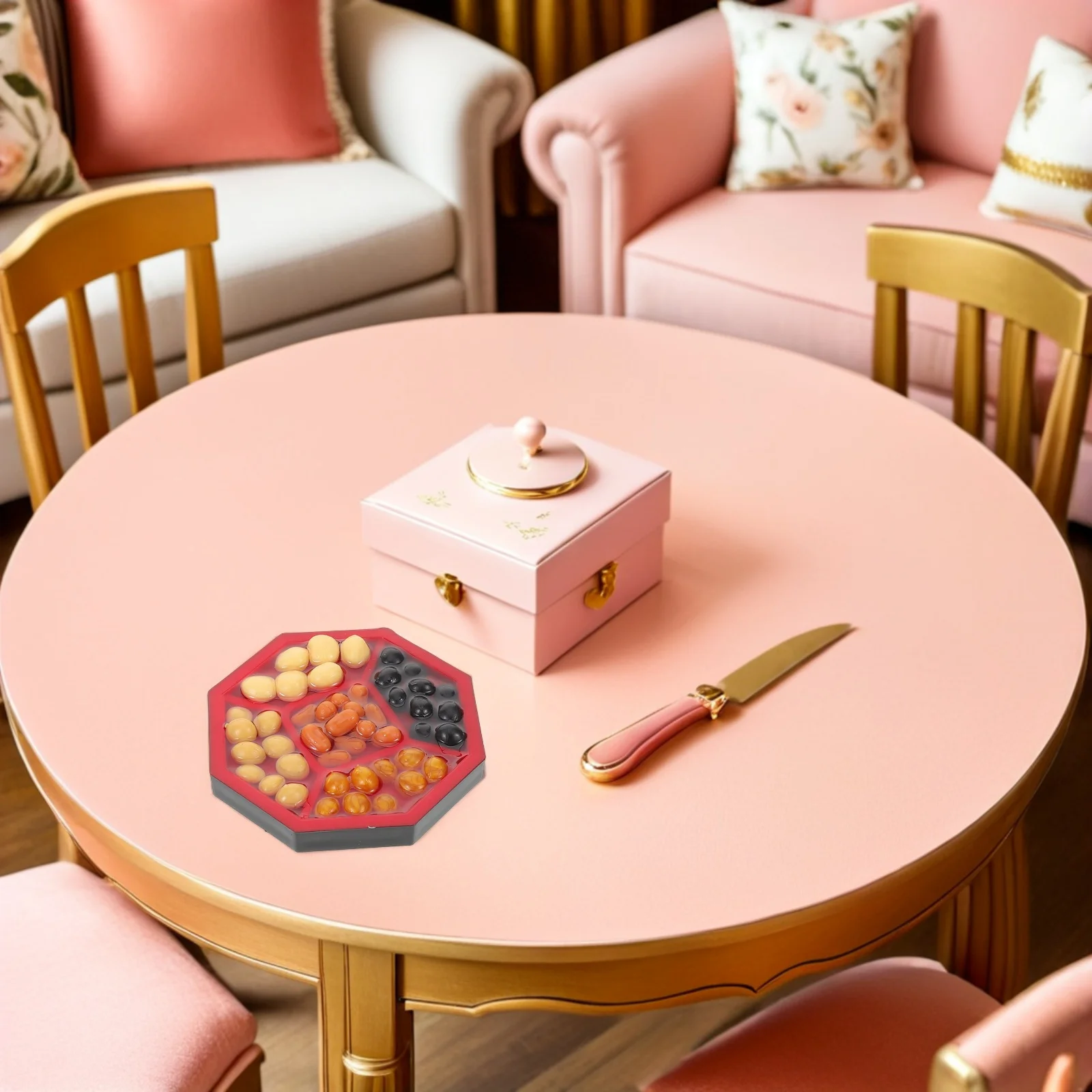 

4 Pcs Miniature Fruit Tray Box Fake Food Props Accessories Dollhouse Plastic Model Toy Decorations