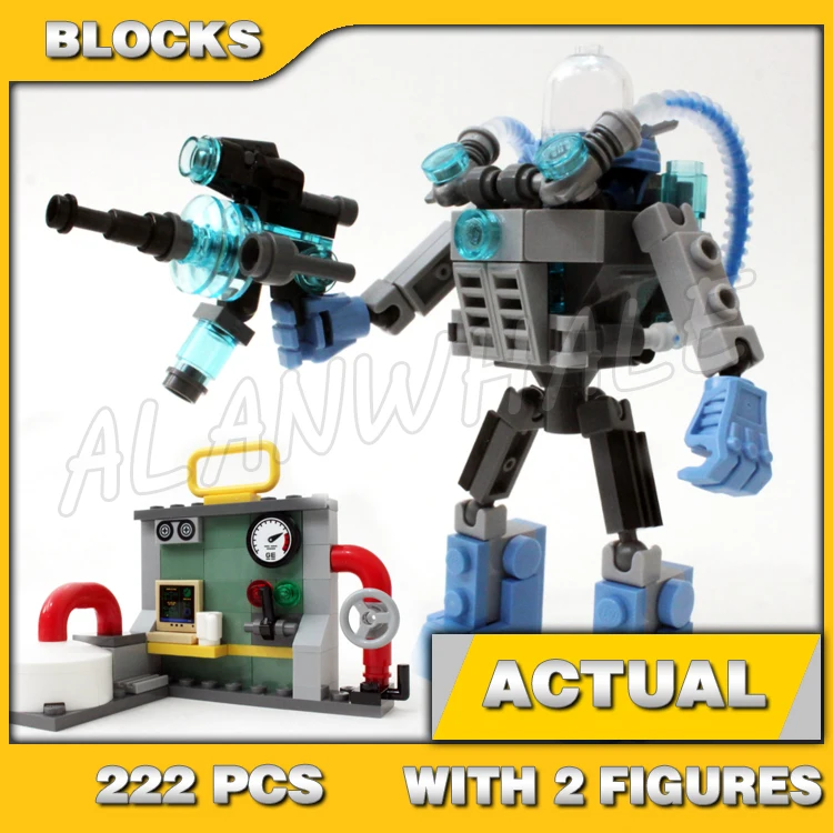 222pcs Super Fighter Freeze Ice Attack Exosuit Snow Prison City Energy Facility 10626 Building Blocks Sets Compatible With Model