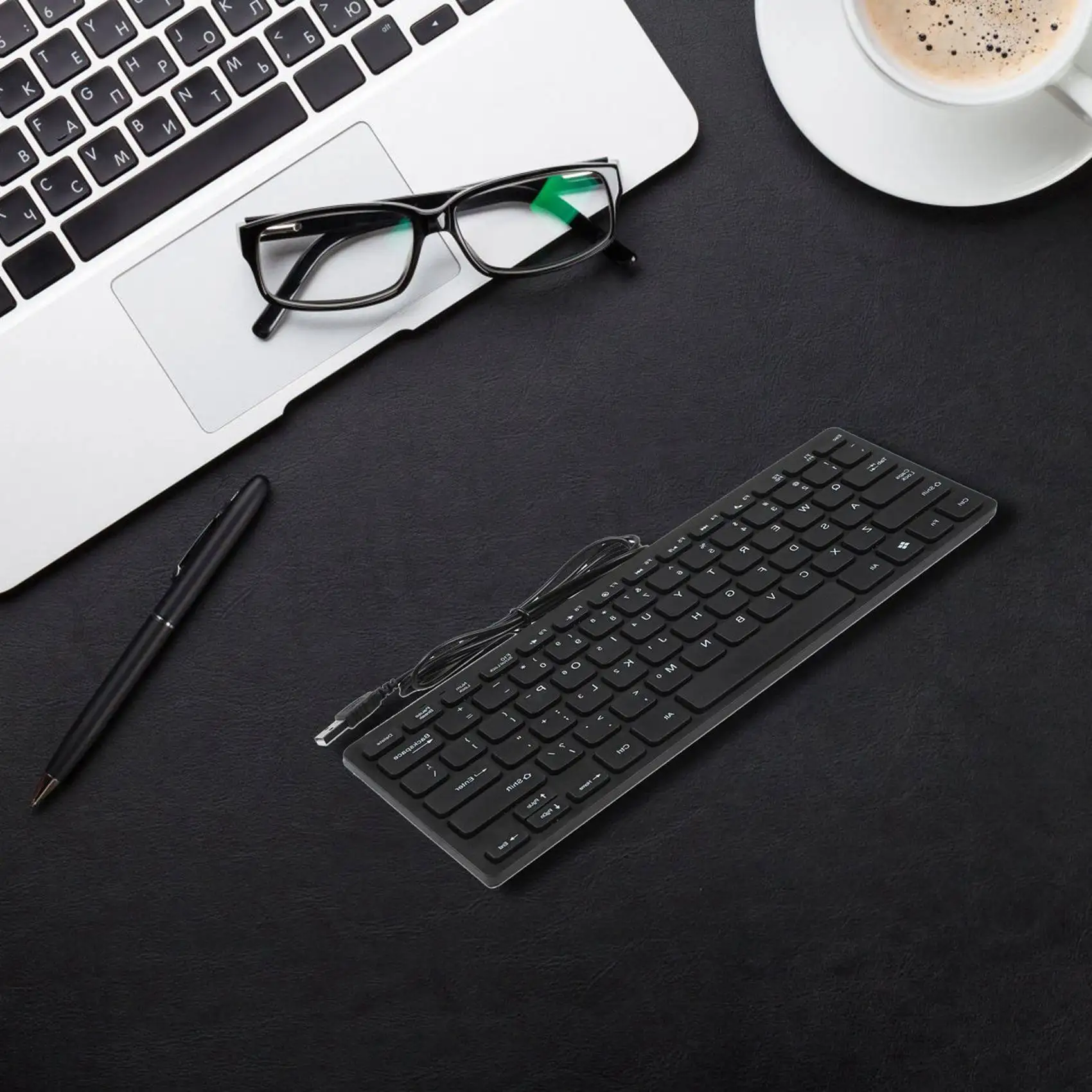 Ingenious-2X Wire Keyboard Ultra-Thin Quiet Small Size 78 Keys Mini Multimedia USB Keyboard For Laptop Pc