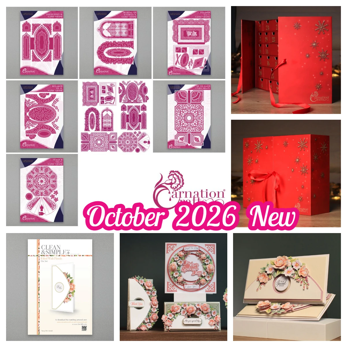 Ultimate Card Shape Collection Quad Fold Card Shape Metal Cutting Dies DIY Scrapbook Card Gift Make Diary Advent Calendar 2026