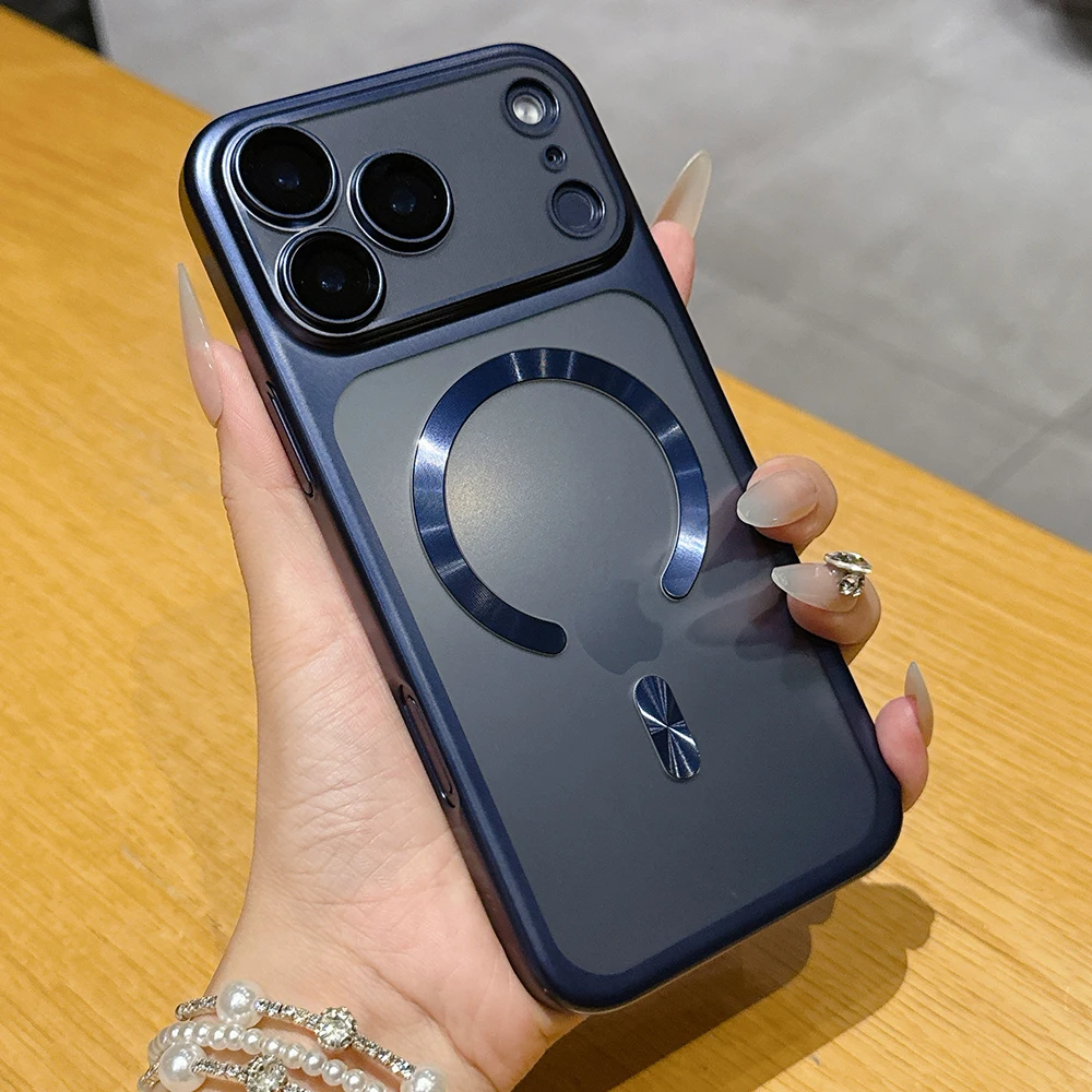 Luxuriöse, matte, durchscheinende magnetische Handyhülle für iPhone 18 17 Pro Max 18Pro 17Pro Hüllen für MagSafe kabelloses Laden Schutzhülle iPhone 18 17 Pro Max Hüllen