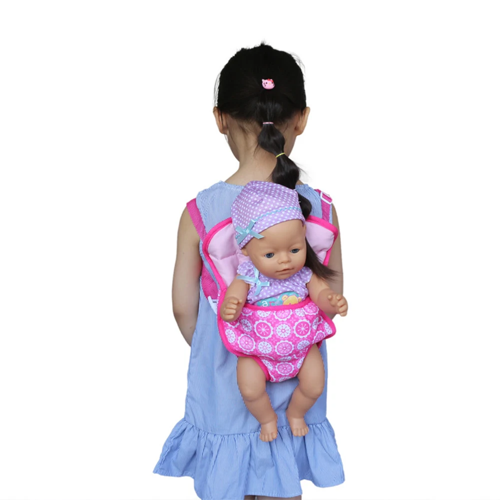 Newborn Doll Carrier Fit Outdoor Backpack with 43cm Baby Reborn Toy 18 inch American Dolls Portable Bag Accessories