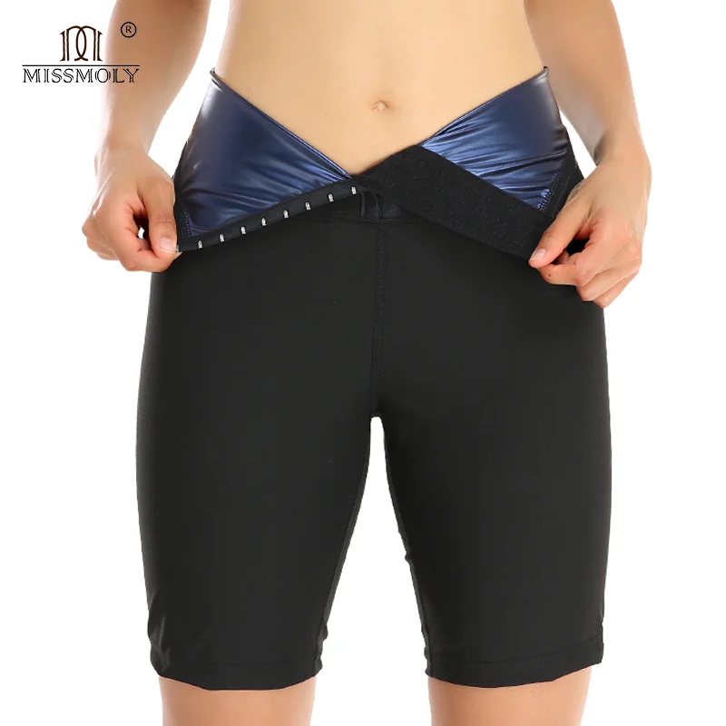 Women Sweat Sauna Pants Body Shaper Waist Trainer Slimming Thermo Shapewear Shorts Tummy Control Fitness Leggings Workout Suits