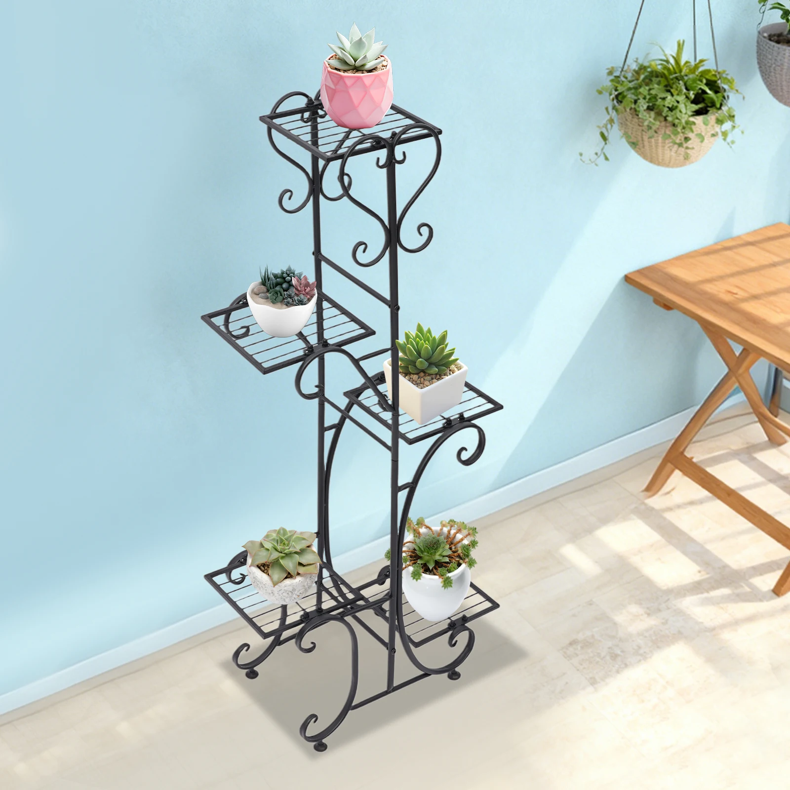 

NEW 5Tier Plant Stands,Flower Pots Holder, Outdoor/Indoor Multilayer Potted Planters Display Rack Storge Organizer Home Decor