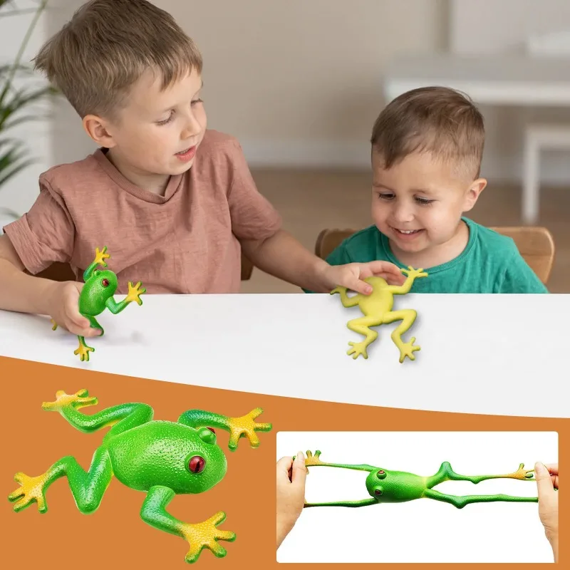 Modèle de grenouille de simulation en caoutchouc souple, fausse grenouille, jouets mentaires oriels, cadeau pour enfants, ornements créatifs