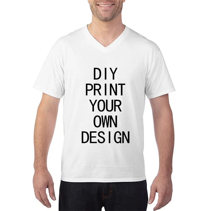 NO logo Price DIY Your Own Design Custom Men Casual Cotton T Shirt Printed Own Logo Picture Male Short Sleeve Pure Color Tops