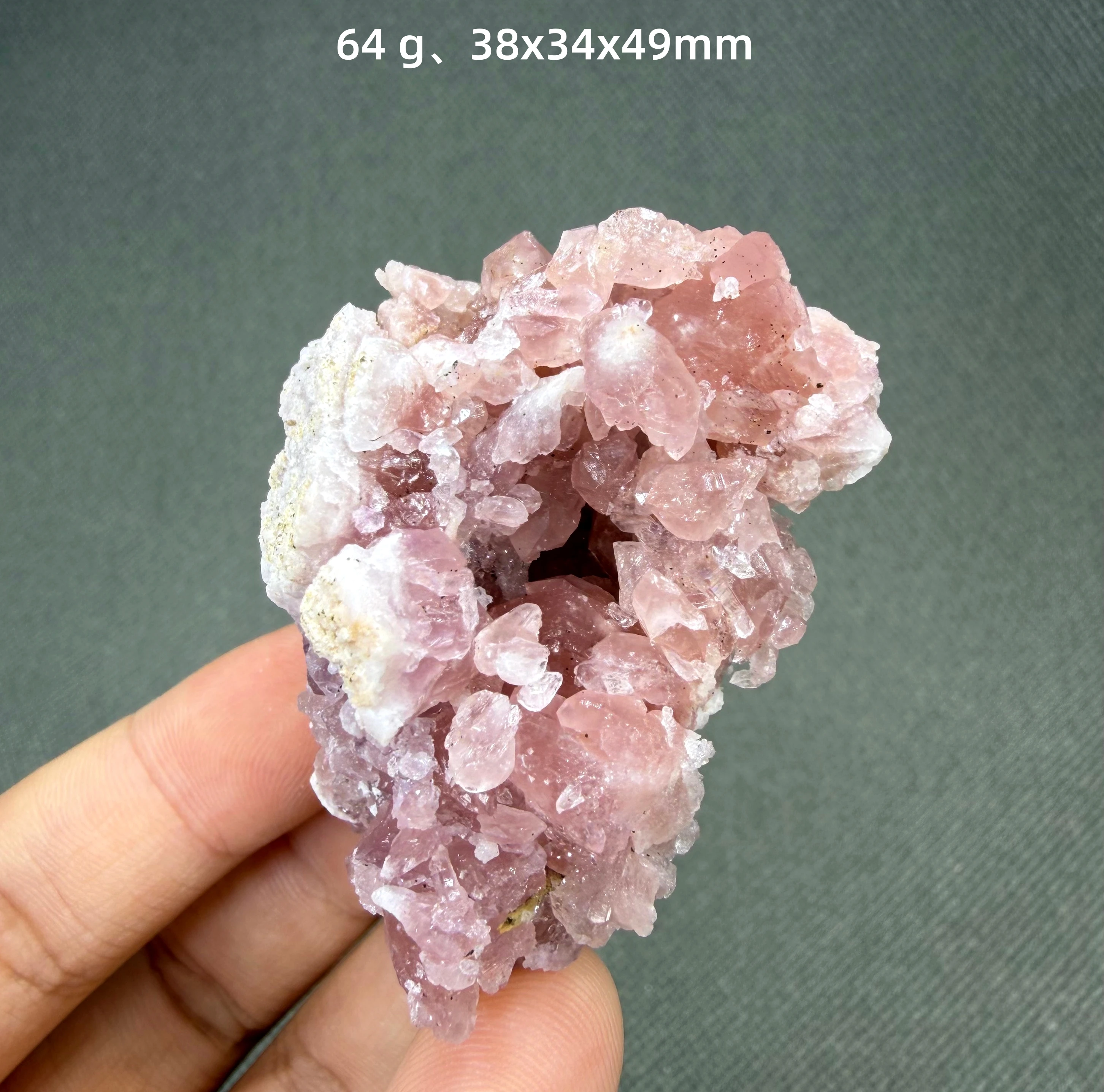Natural Argentina Pink Amethyst Stone Quartz Raw  mineral specimen + healing quartz crystals and stones rock gemstone