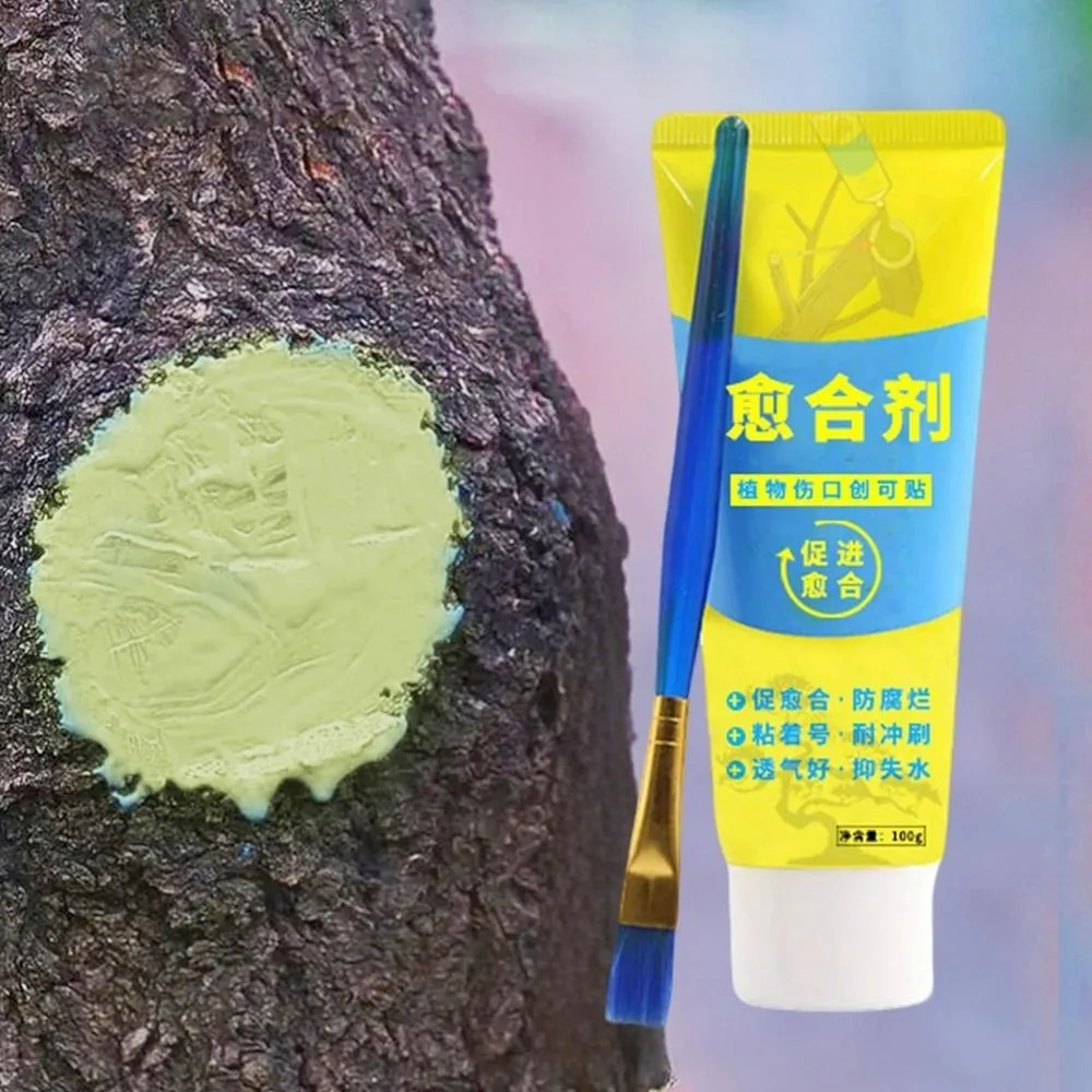 New 100g Grafting Tree Sealer with Brush Tree Repair Bonsai Cut Paste Smear Agent Tree Wound Sealant Gardening Use