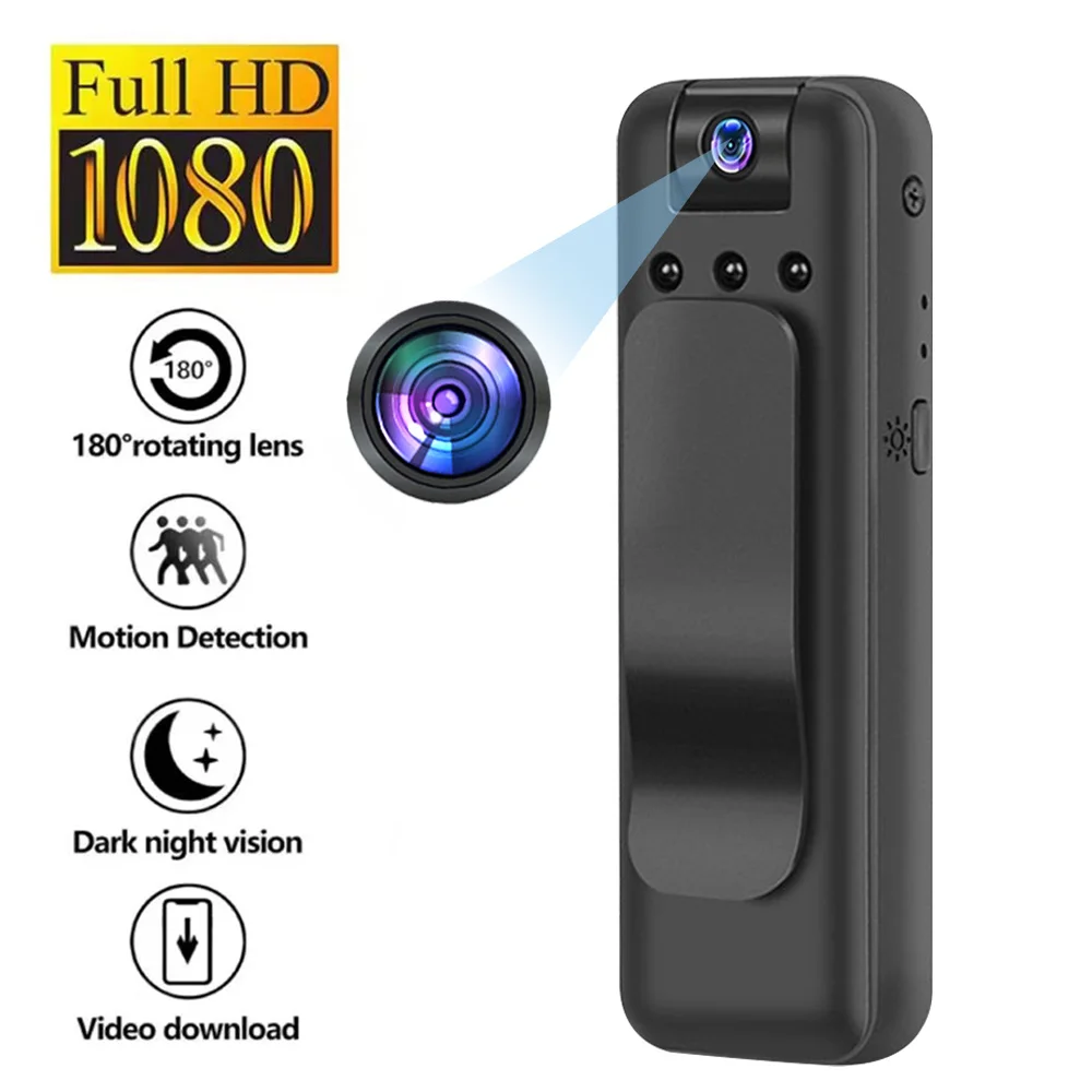 1080P Full HD Mini Camera Infrared Night Vision with LED Screen Small Bodycam Smart Security Sports DV Camcorder Car DV
