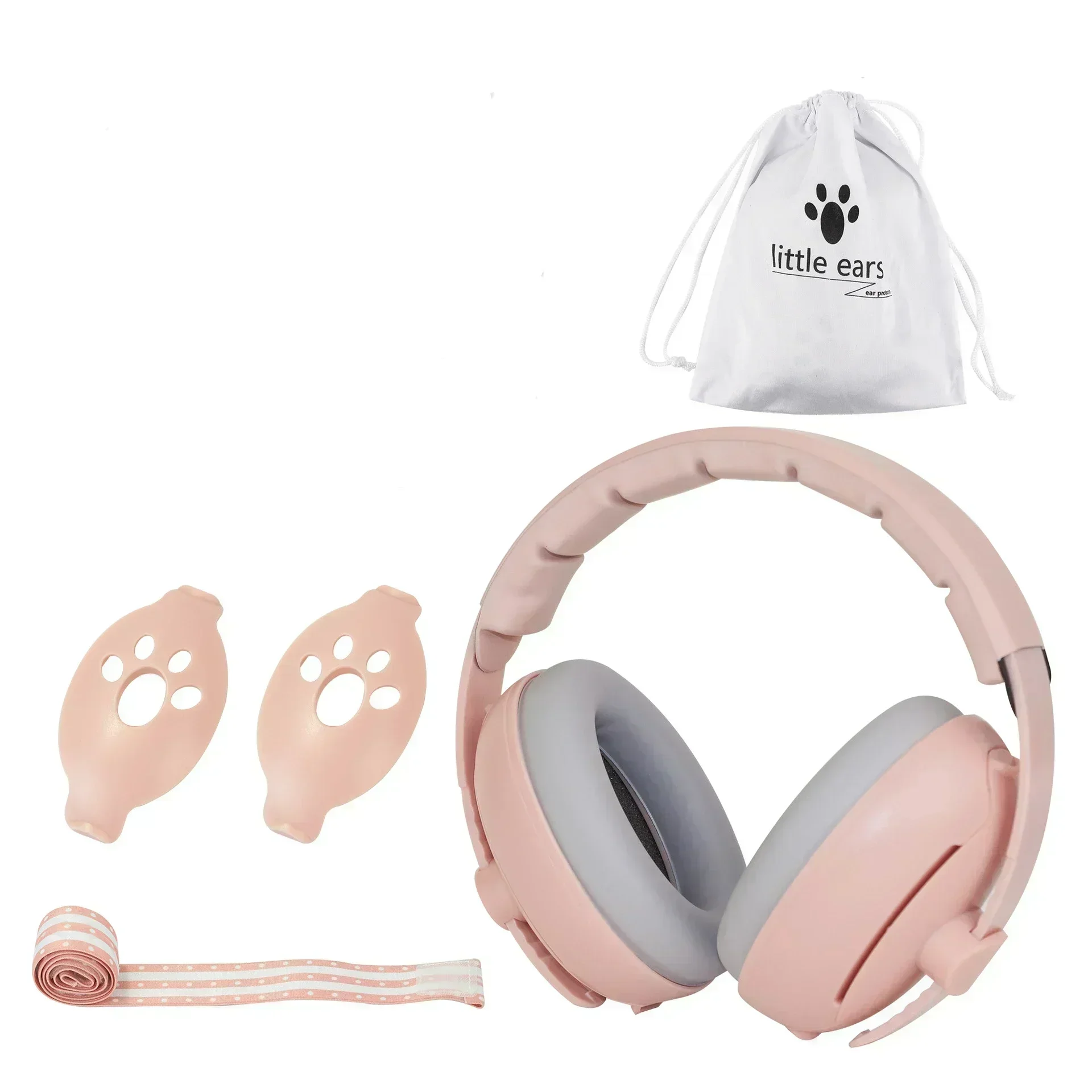 Casque antibruit de protection d'oreille pour bébé, conception convertible 2 en 1, réduction du bruit, cache-oreilles pour bébé, améliore le sommeil, nouveau