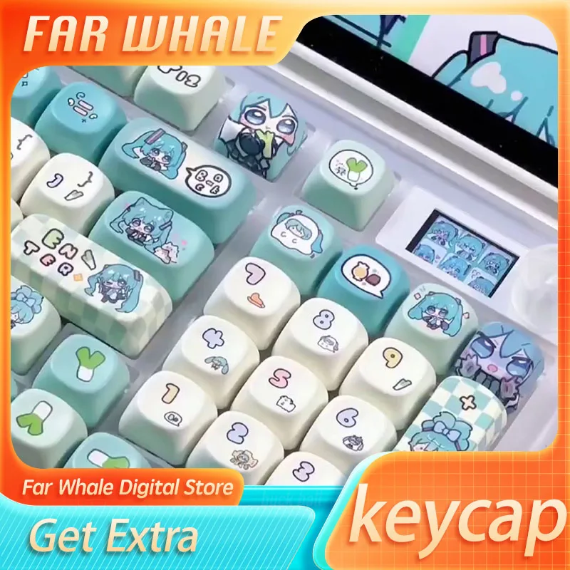 

Miku аниме Keycap Xoa Pbt мультфильм Keycap индивидуальная Настройка индивидуализируемые клавиши для механической игровой клавиатуры переключатель подарки