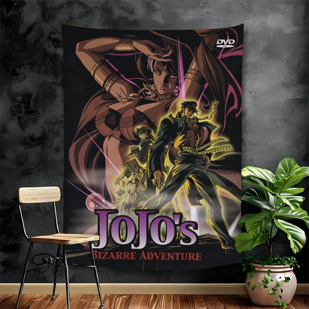 

Hot Anime JoJo's Bizarre Adventure 1 Cartoon Tapestry Art Science Fiction Room Home Decor Wall Hanging Home Decor