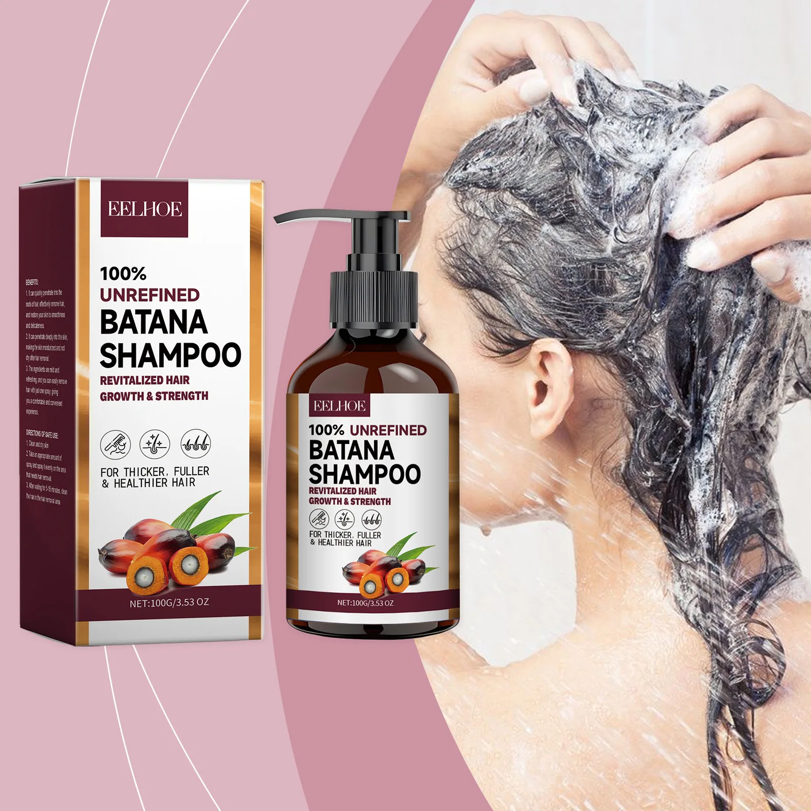 Shampoo orgânico tratamento cabelo danificado divisão redução da queda de cabelo limpeza profunda cuidado nutritivo crescimento
