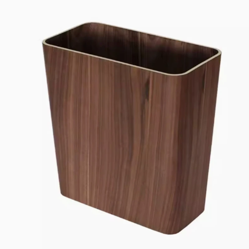 Living Room Wooden Trash Bin Large With Lid Garbage Can Simple Home Rubbish Bin Versatile And Practical Garbage Container