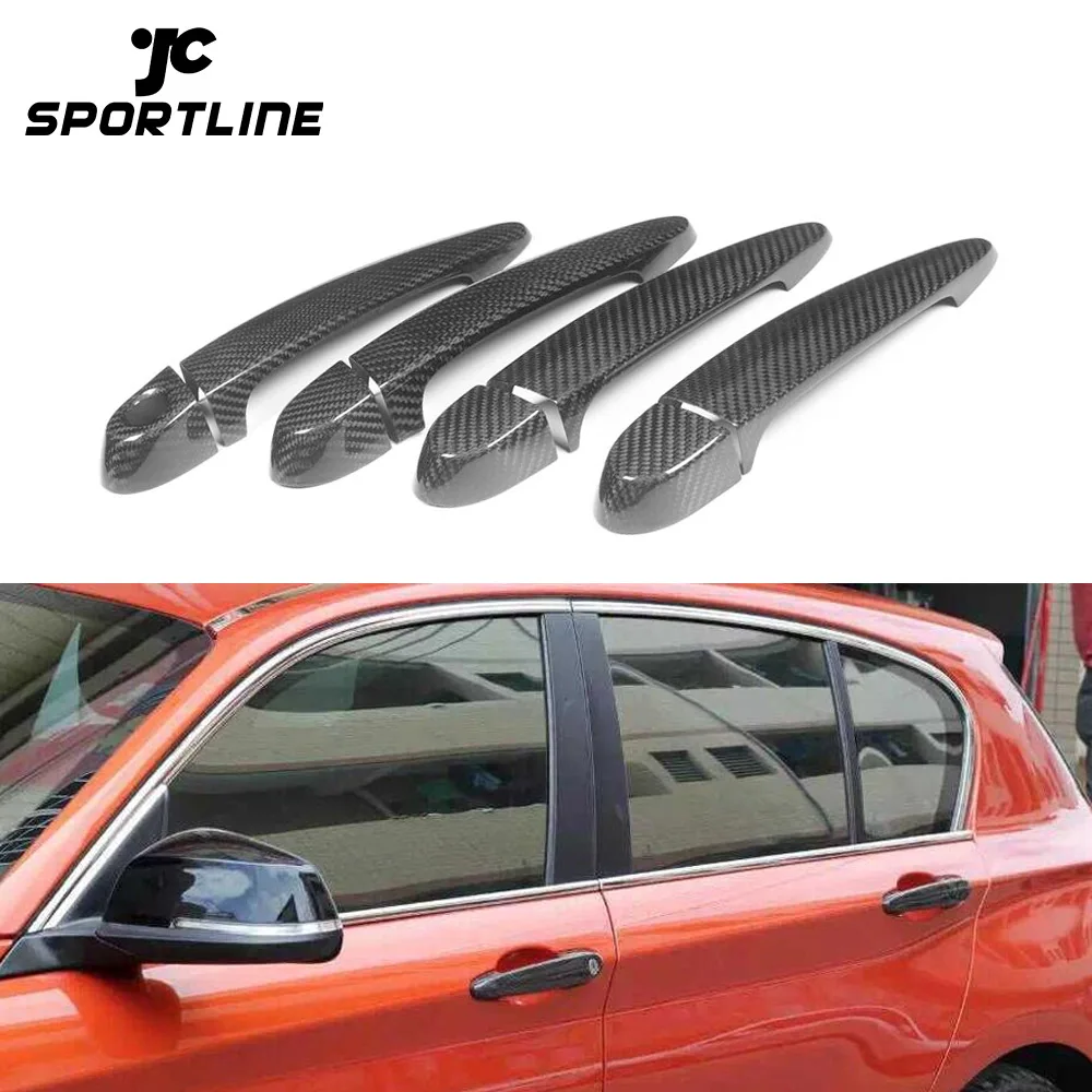 

8 шт./компл. накладок на дверные ручки из карбона для BMW 4D Sedan F30 E90 05-15 3-Series E87 F20 07-15 1-Series, внешние декоративные элементы
