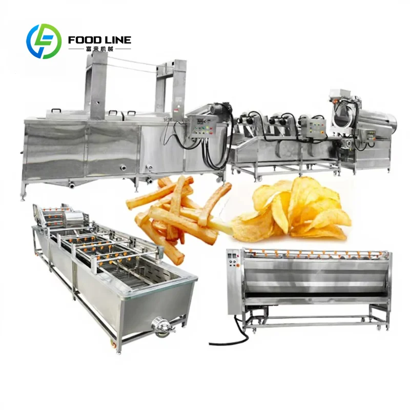 High Efficient French Fries Production Line Crisps Making Machinery Potato Crisp Sticks Making Potato Chips Plant Cost