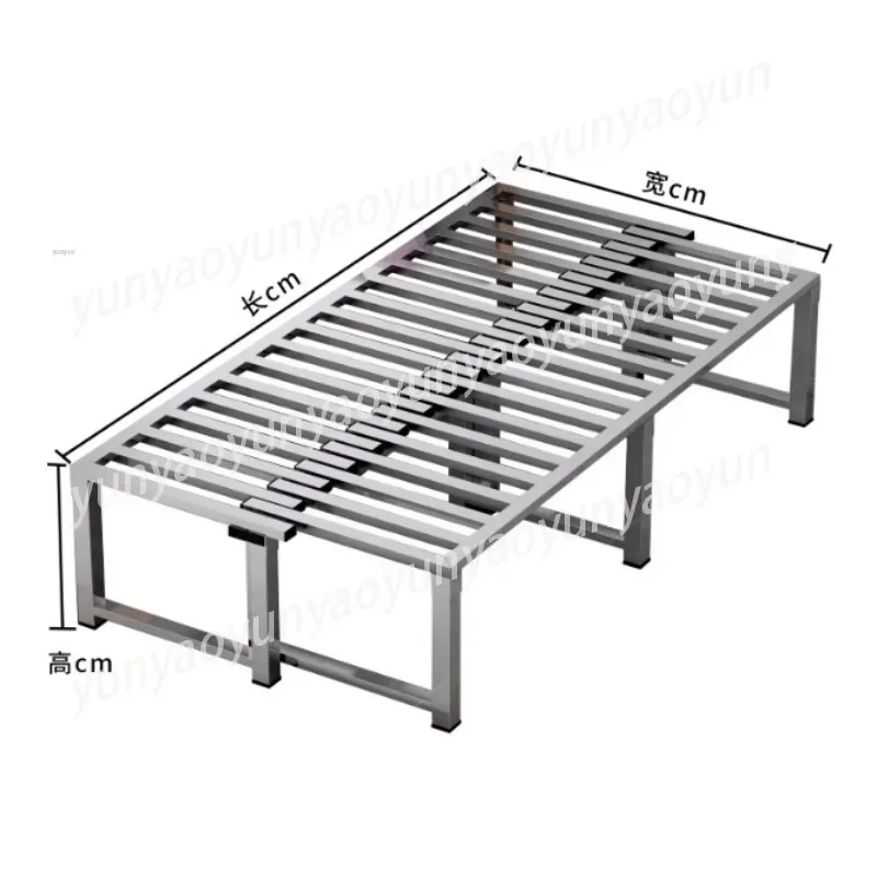 Stainless Steel Telescopic Splicing Bed Space Saving Thickened Widened Portable Home Hotel Bed