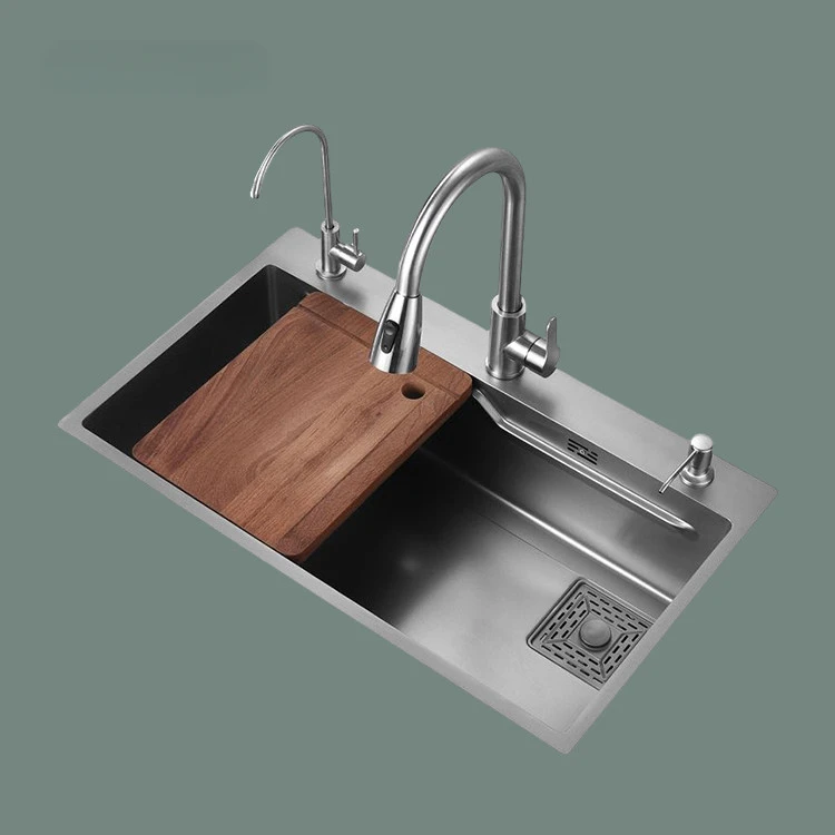 High grade stainless steel undermount farmhouse kitchen sink handmade sus304 single bowl kitchen sink