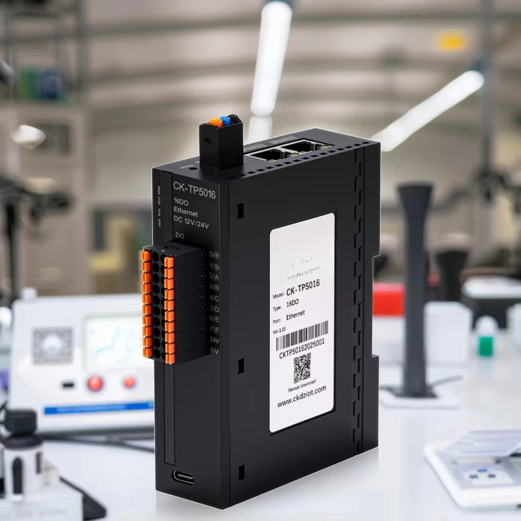 Stand-alone 16DO Digital Output 16-Channel NPN 12V 24V Modbus TCP Module PLC Expansion Module RJ45 Input Output (IO)