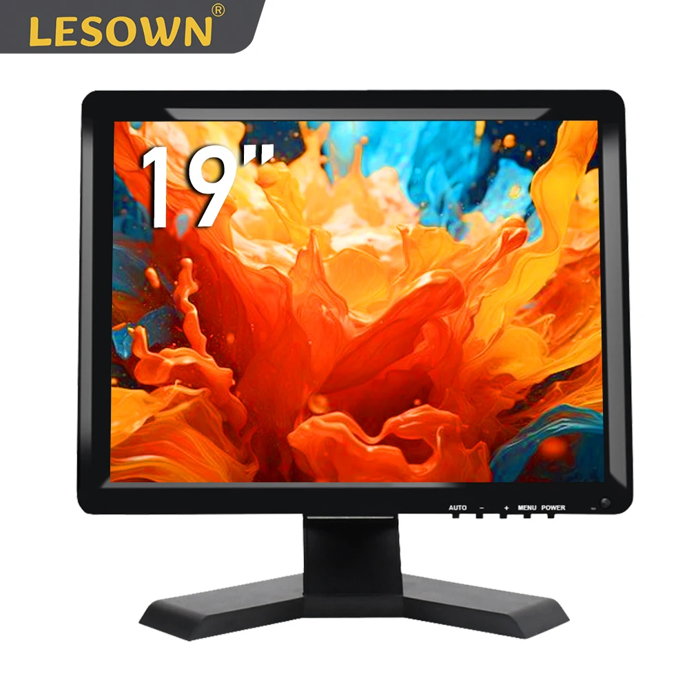 

LESOWN 19 inch HD 1280x1024 IPS USB Capacitive/Resisitive Touch Compatible VGA 4:3 VESA Wall Mount LCD Second Screen Display