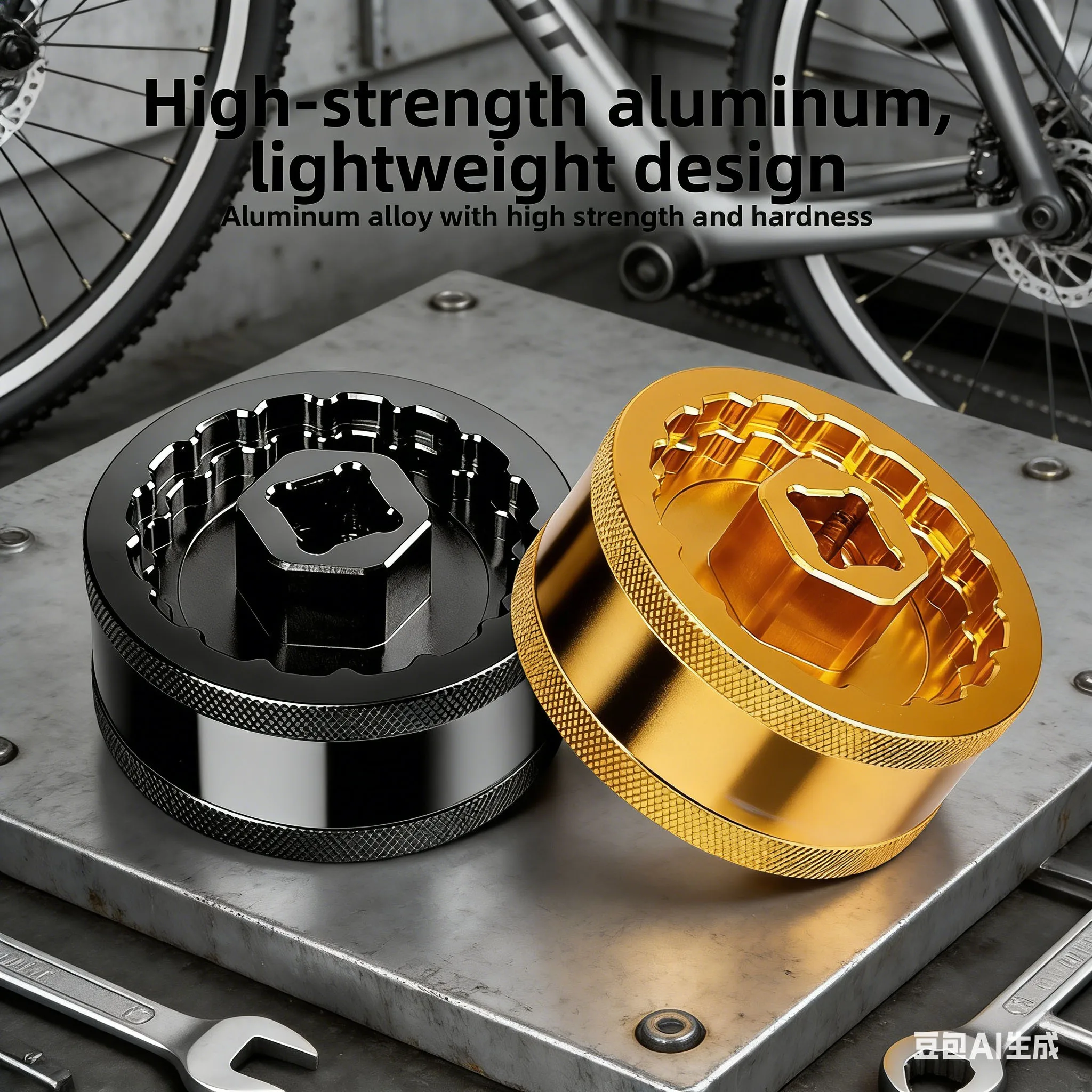 

Bike Bottom Bracket Socket Wrench 5-in-1 Multi-function Threaded BB Removal Install Tool Bicycle Repair Accessories