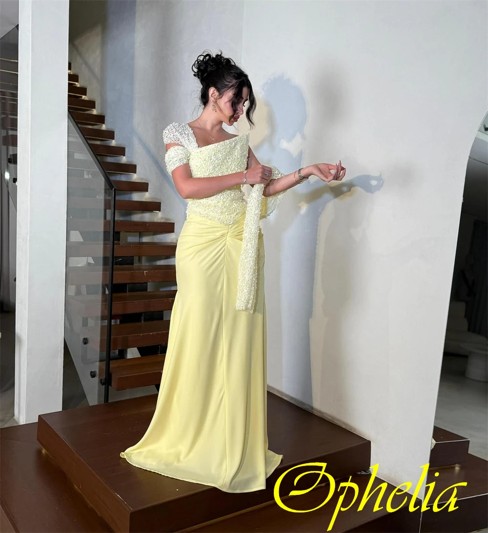 Customized Elegant Strapless Chiffon Evening Dress Exquisite Off the Shoulder Cocktail Dress Temperament Special Occasion Gowns