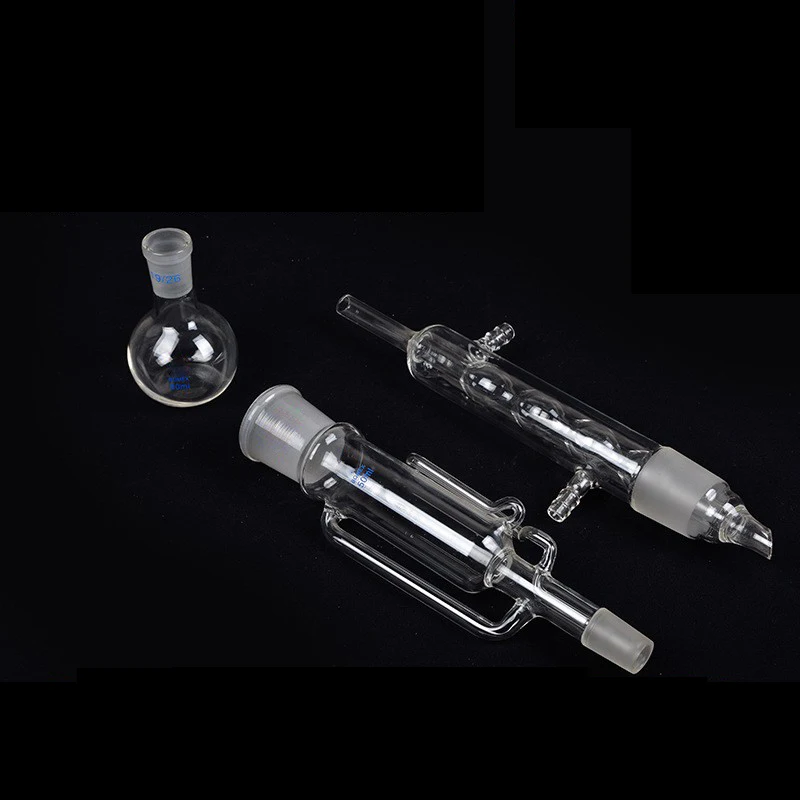 60ML spherical fat extractor Soxhlet extractor condenser tube laboratory complete glass extraction device