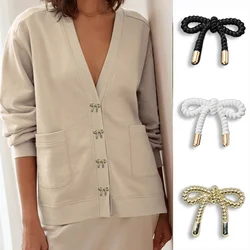 Cute Bow Shaped Metal Buttons for Shirt, DIY Sewing Supplies and Accessories, Golden Button Up for Women