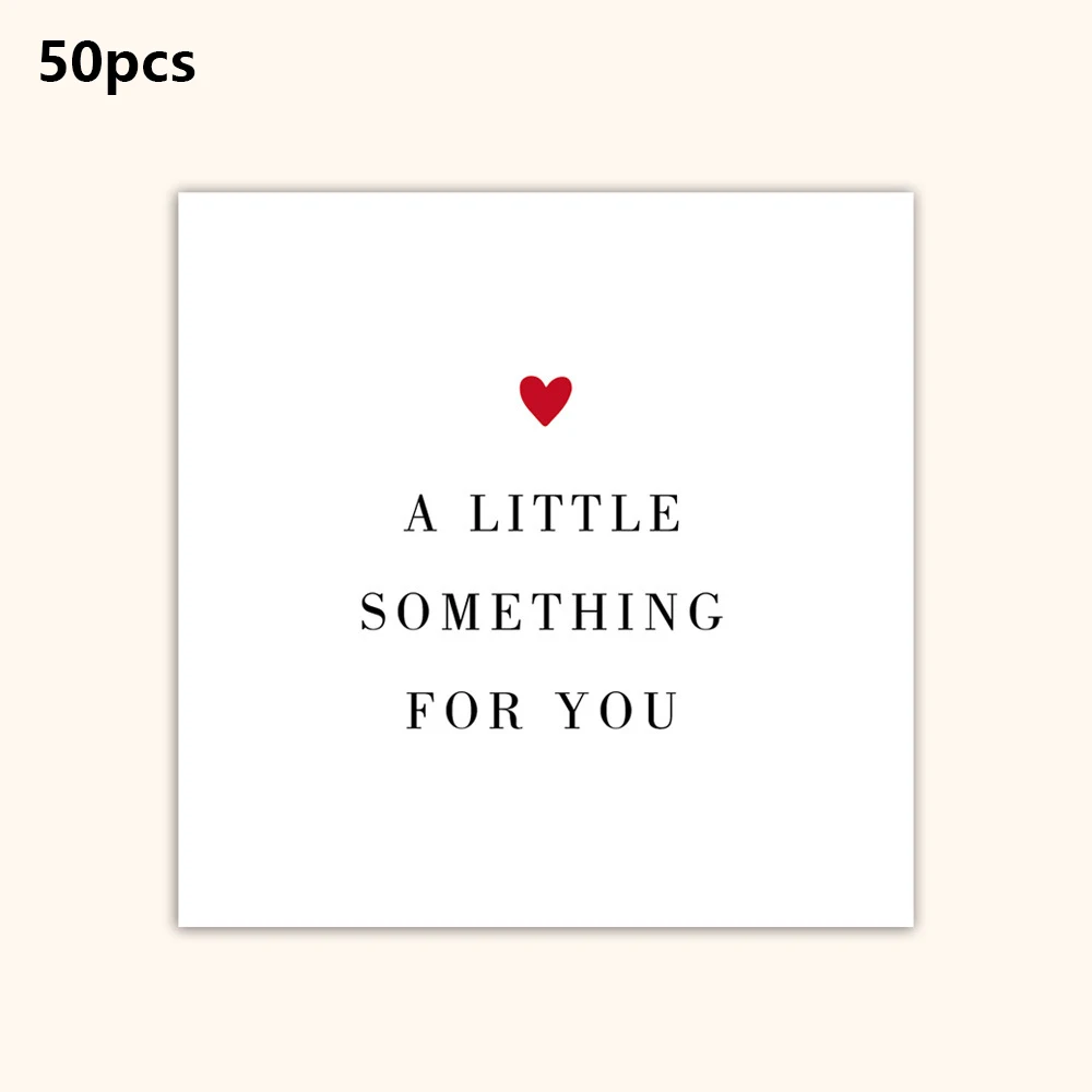 50 قطعة من بطاقات الشكر المربعة البسيطة، بطاقات تقدير صغيرة مناسبة لجميع المناسبات لتغليف الهدايا أو الأعمال أو ديكور الزفاف