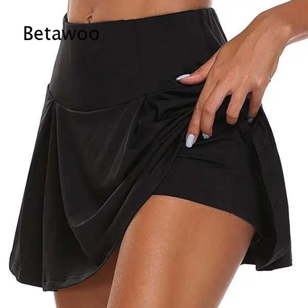 Women Solid Color Fake Two Piece Skort Soft Fabric Short Bottoms Lightweight Design For Summer Daily Outfits Outdoor Activities