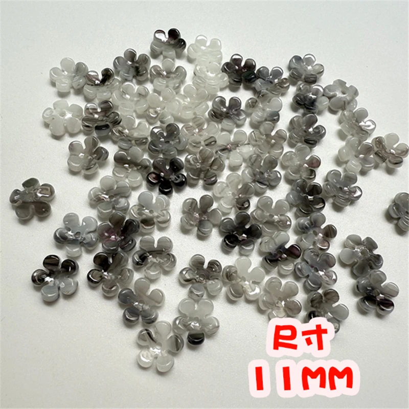 10Pcs New Creative 11MM Acetic Acid Flower Beads Spacer Acrylic Resin Torus Bead Connectors Diy Hair Jewelry Making Accessories