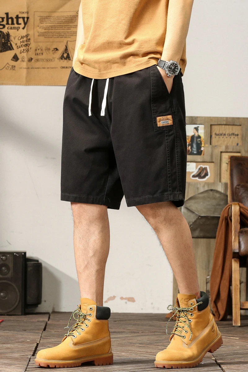 

Мужская повседневная рабочая одежда, летняя тонкая длина пять четвертей, свободная спортивная верхняя одежда, модный хлопок цвета