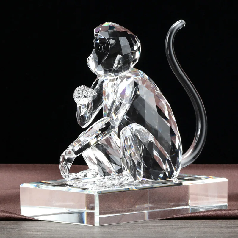 تخصيص نموذج القرد الكريستالي، تخصيص زخرفة القرد الذهبي جيبون القرد أورانغوتان، هدايا حديقة الحيوان الملاهي #2