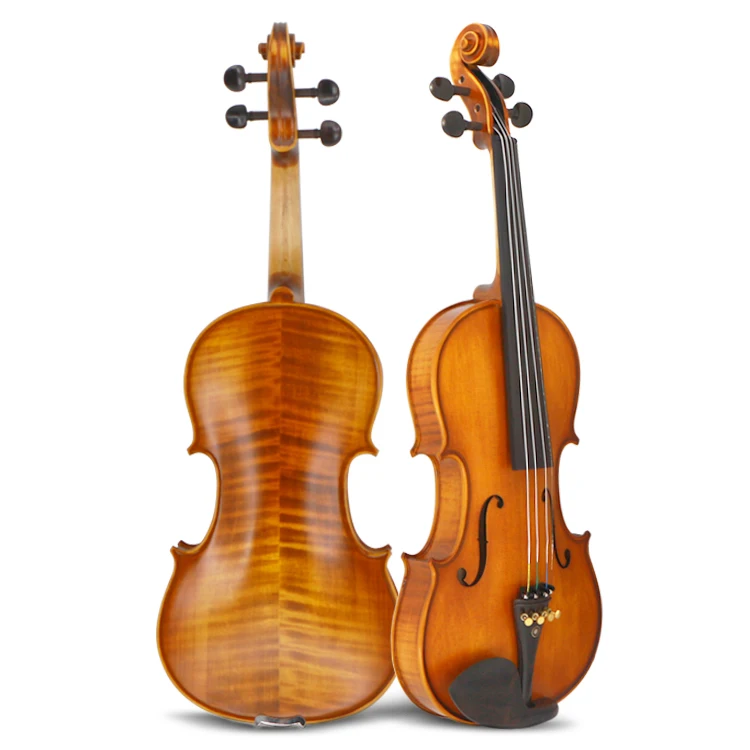 Professional Handmade Solid Wood Violin 4/4 Size with Ebony Fittings - Professional Musical Instrument