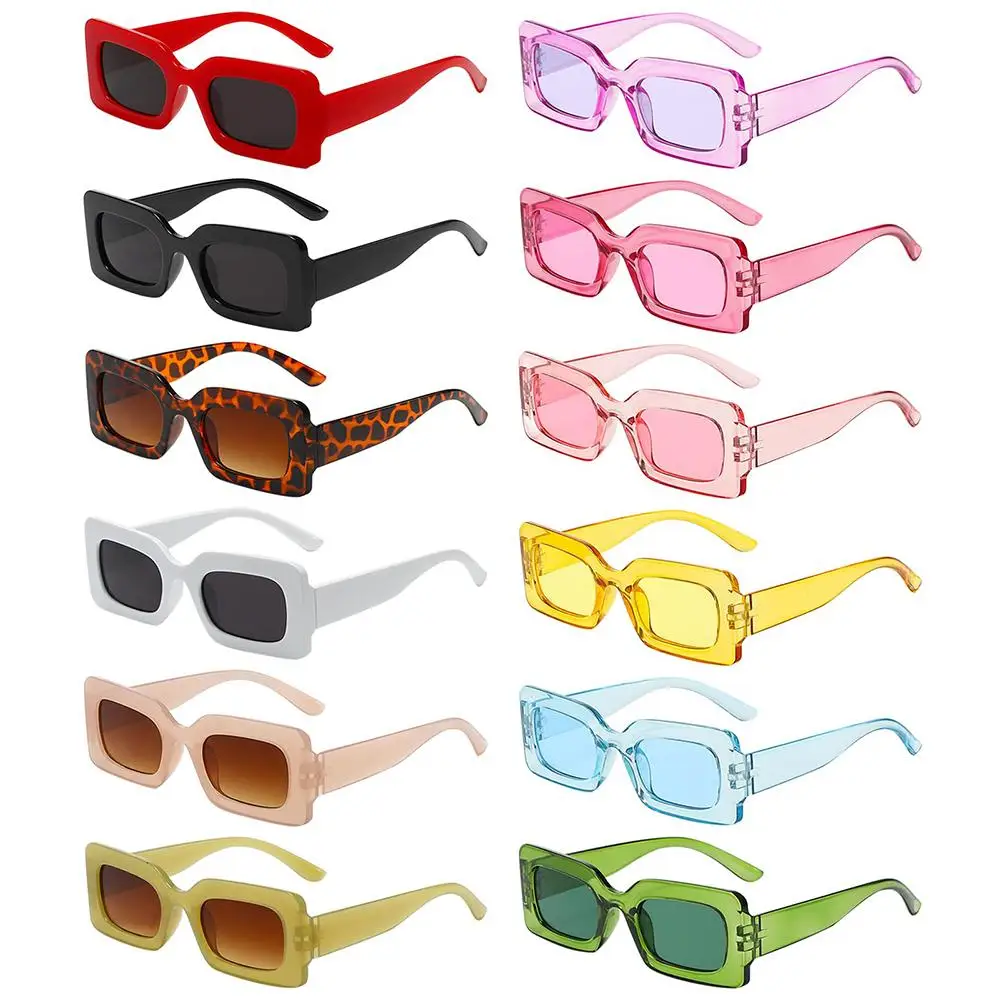 

Trendy Candy Color UV400 Protection Y2K Sun Glasses Sunglasses for Women Men Rectangle Sunglasses Vintage Shades