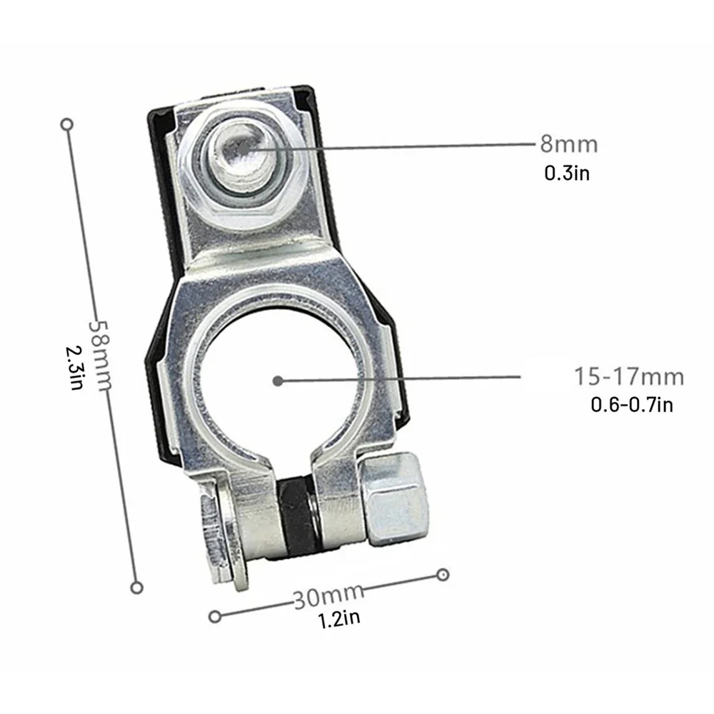 Pince de câble de borne de batterie de voiture, pince à dégagement rapide, connecteur de clip, auto, caravane, bateau, positif, négatif, 12V, 24V, 2