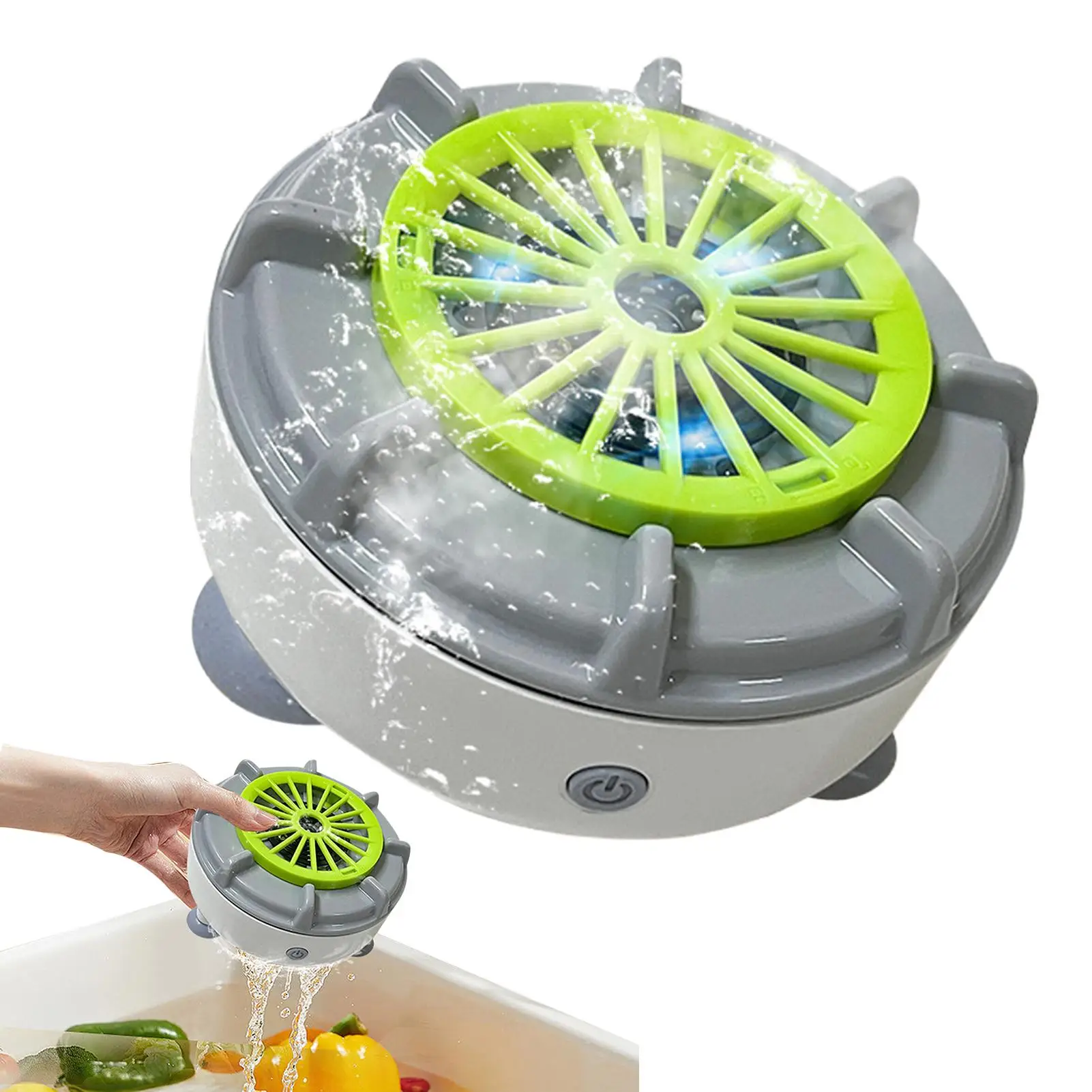 

Fruit Cleaner Bowl Electric Food Purifier Automatic Cleaning Machine Portable Fruit Vegetable Washer for Washing Draining Meat