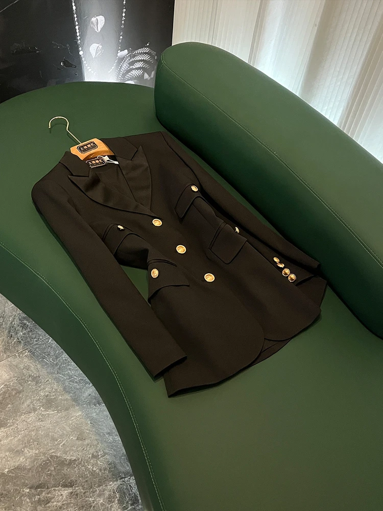 

Женская атласная одежда средней длины с широкими плечами в стиле пэчворк Design Sense Jaet Long Sve с плоским воротником