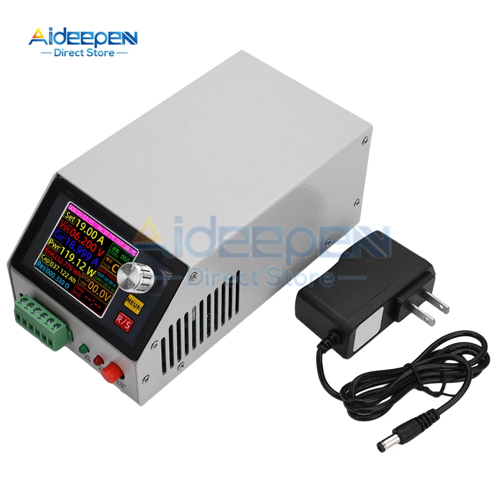 150W 20A Battery Capacity Tester 2.4 Inch TFT Color Screen CNC Type Electronic Load Power Discharge Tester With US Adapter