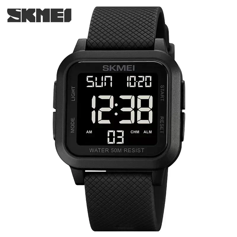 6PCS/Set SKMEI1894 Men's Alarm Clock and Timer 5Bar Waterproof Military Watch LED Display Digital Watch Outdoor Sports