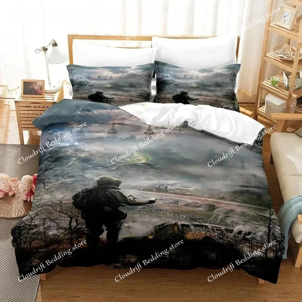 Game S.T.A.L.K.E.R. 2 Heart Of Chernobyl Bedding Set Cartoon Anime three-piece Set Adult Boys Bedroom Duvet cover Sets