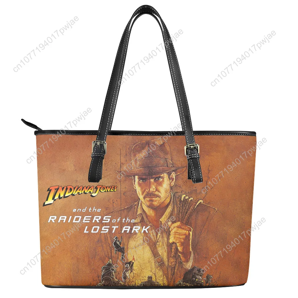 

Indiana Jones Raiders of The Lost Ark Custom Handbag Womens MensTote Bag Shoulder Bag Business Leather Purse Travel Bag Gift
