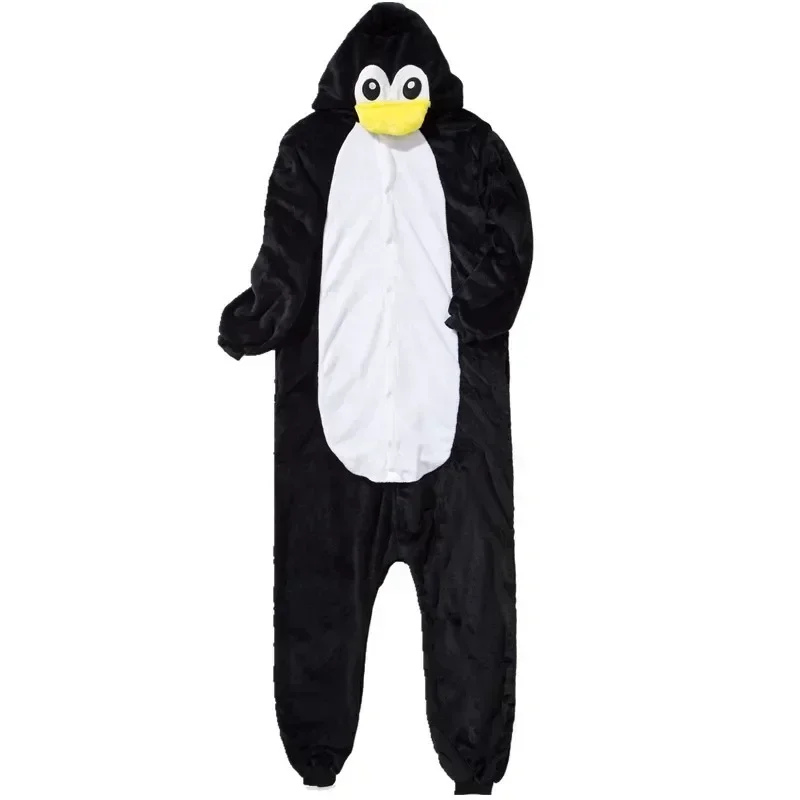 Kigurumi Pinguim Animais Onesies para Homens e Mulheres, Pijama de Halloween, Cosplay Adulto Trajes, Pijamas, Macacão, Festa