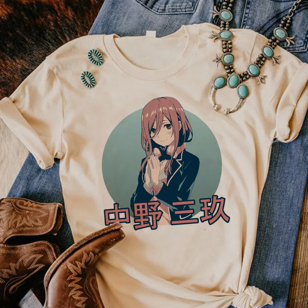 the Quintessential Quintuplets tshirt women streetwear anime top girl 2000s comic designer clothing